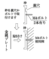 専用枠で取付け